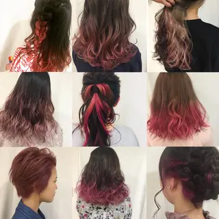 セミロング カラー ヘアアレンジ きむえり/髪質改善 /うねり広がり改善のヘアスタイル