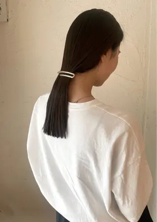 セミロング カラー ヘアアレンジ 🙃 透明感カラー/ボブのヘアスタイル