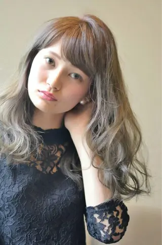 セミロング カラー ヘアアレンジ GiseL天神カラー 髪質改善/ブリーチのヘアスタイル