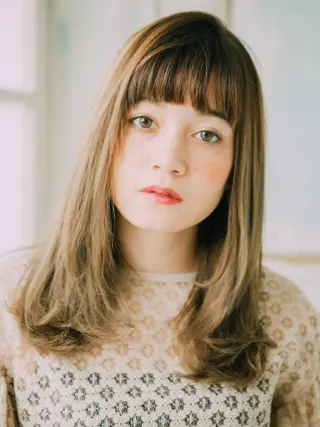 セミロング INCE HAIR 竹牟礼翔のヘアスタイル