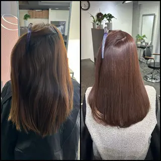 ロング カラー パーマ 髪質改善⭐️縮毛矯正 中野⭐️Rinaのヘアスタイル