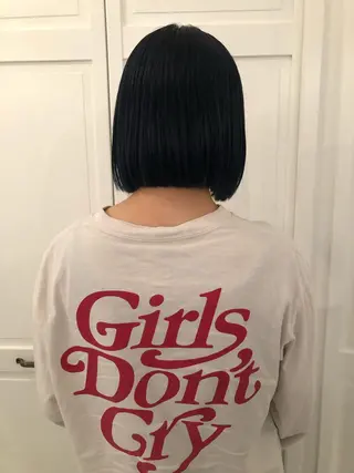 カラー ブリーチカラー🎀 韓国風/寺門美優のヘアスタイル