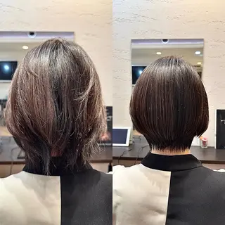 ショート 頭から整える美容師 松田のヘアスタイル