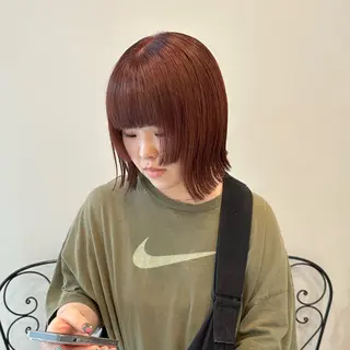 ミディアム カラー 江本真由香 透明感/艶カラー🍃のヘアスタイル