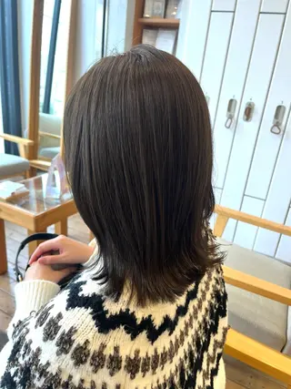 ミディアム カラー ete カイエダのヘアスタイル