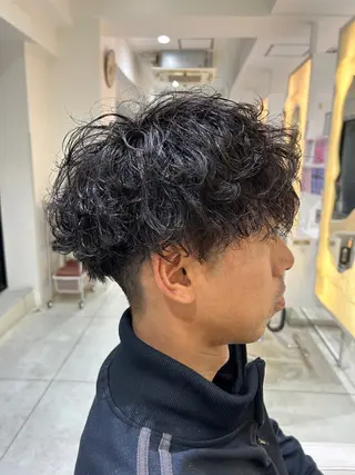 パーマ メンズ 稲村 直也のヘアスタイル