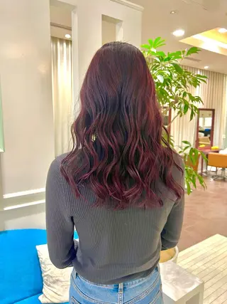 ロング カラー パーマ ヘアアレンジ 🌈インナーカラー ‘ショウマ’🌈のヘアスタイル