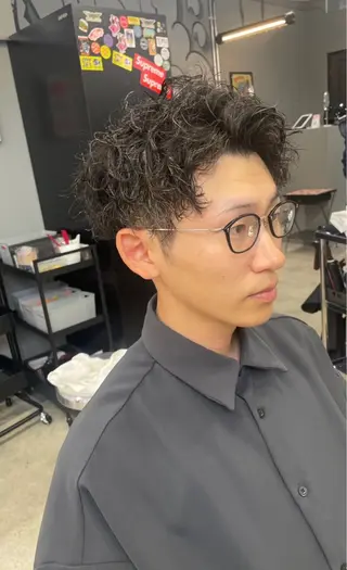 ショート パーマ メンズ メンズ専門サロン wokeのヘアスタイル