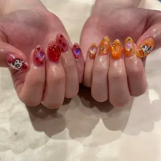 ネイル パラあり！フィルイン 美フォルムのネイルデザイン