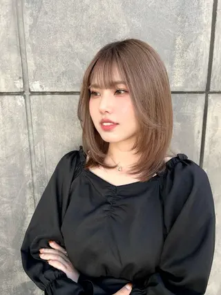セミロング カラー 💘大人可愛く💘 Natsuki❥❥❥のヘアスタイル
