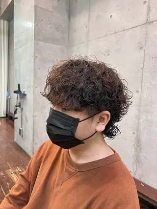 ミディアム パーマ メンズ メンズ特化美容師 /たけしのヘアスタイル