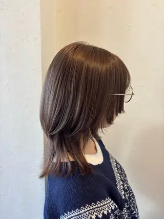 ミディアム レディースレイヤー× 透明感カラー/紗彩のヘアスタイル