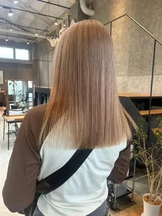 セミロング カラー 🤍垢抜け♡透明感 カラーmoeka🤍のヘアスタイル