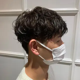 ショート パーマ ヘアアレンジ メンズ 髪質改善カラー&TR 縮毛矯正/弱酸性矯正のヘアスタイル