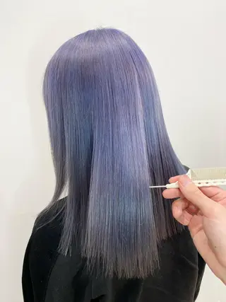 セミロング 🌙HIZUKI🌙 ハイトーン 艶髪のヘアスタイル
