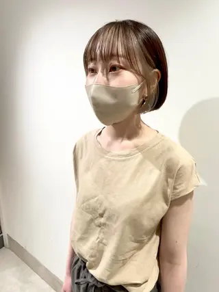 ショート カラー スキバサミを使わない カット🌼唯🌼のヘアスタイル