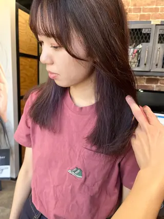 セミロング カラー メンズ 久木原 ゆりのヘアスタイル