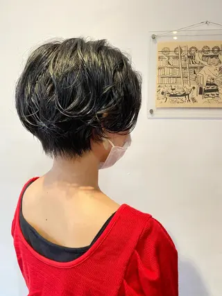ショート パーマ わかばやし ゆうこのヘアスタイル