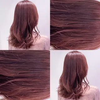 セミロング カラー パーマ ヘアアレンジ ネイル マツエク・マツパ 韓国風ベージュ🤎 赤みなし🌿横浜🤎のヘアスタイル