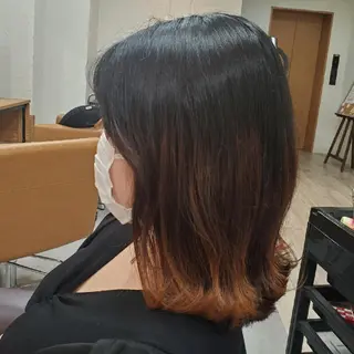ミディアム 髪質改善/白髪ぼかし SHIONのヘアスタイル