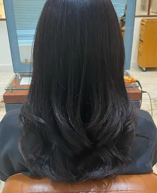 セミロング カラー 韓国ヘア🍒渡辺 咲🍒のヘアスタイル