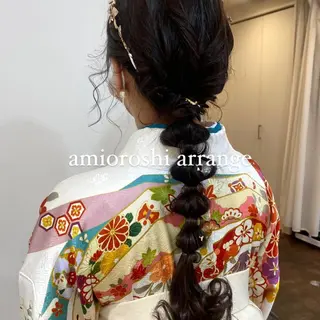 セミロング ヘアアレンジ mai 🎀 / ガーリーヘア ♡のヘアスタイル