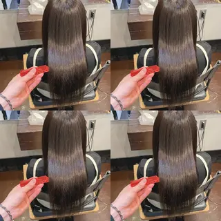 セミロング パーマ 10月限定モニター 髪質改善美髪矯正のヘアスタイル