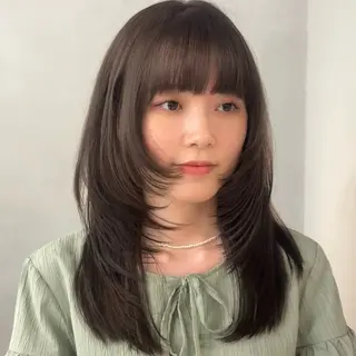 セミロング 💖韓国風💖 レイヤー/LISAのヘアスタイル