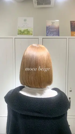 ミディアム カラー 縮毛矯正とレイヤー カット/杉村凜汰郎のヘアスタイル