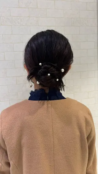 ミディアム ヘアアレンジ H. shinkaiのヘアスタイル