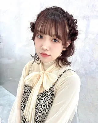 セミロング カラー パーマ ヘアアレンジ メンズ キッズ ネイル マツエク・マツパ アイブロウ 💖オタク美容師 ꒰ঌ♡モモ♡໒꒱のヘアスタイル