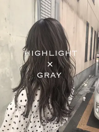 ロング カラー 三代 ゆりあのヘアスタイル