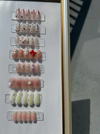 ネイル 【UNE.】 長さだしフィルインのネイルデザイン
