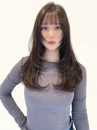 ロング カラー 似合わせスタイル 透明感/Senriのヘアスタイル