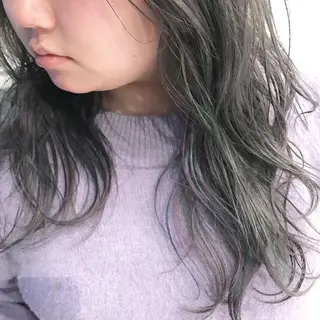 セミロング カラー 松岡 恭弘のヘアスタイル