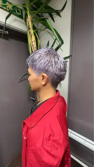 カラー メンズ 店長 ハイトーン× 髪質改善/舘野 涼太のヘアスタイル