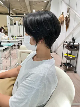 ショート ショート/ボブ パーマ/中原のヘアスタイル