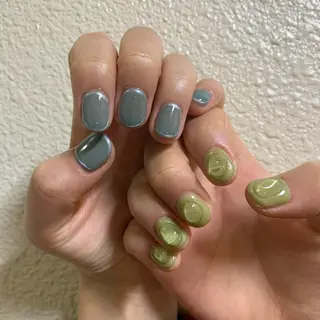 ネイル ネイルリボン 受付スタッフのネイルデザイン