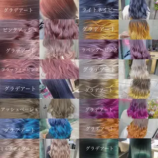 ミディアム カラー ヘアアレンジ メンズ JuNブリーチに 縮毛矯正するプロのヘアスタイル