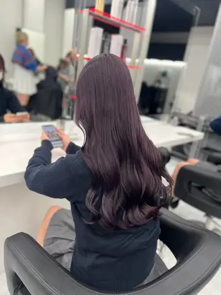 ロング カラー 💖似合わせカラー レイヤー💖縮毛矯正のヘアスタイル