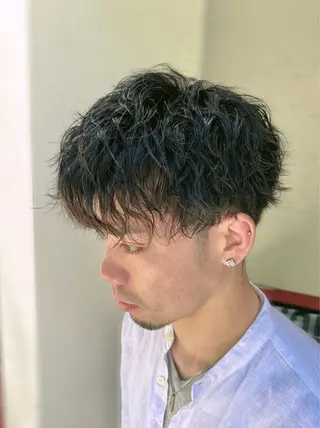 ミディアム パーマ メンズ メンズパーマ 特化/京橋/栗野のヘアスタイル
