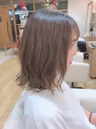 ミディアム パーマ 小鹿理紗 和光市のヘアスタイル