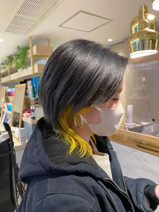 ミディアム カラー BiBi 藤野あゆみのヘアスタイル