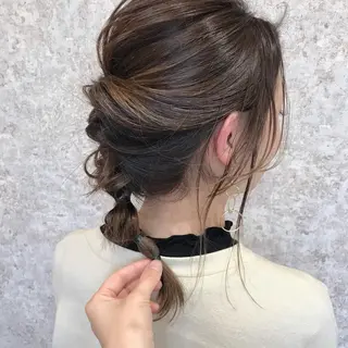 セミロング カラー ヘアアレンジ HARUNA/ミセス 大人ショートヘアのヘアスタイル