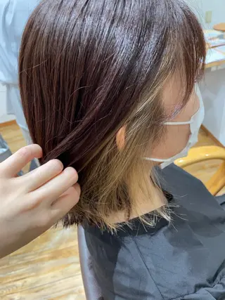 ミディアム カラー FELICE of hair 田口千尋のヘアスタイル
