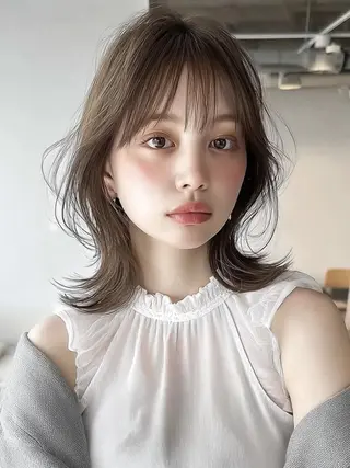 セミロング 🎀透明感カラー/ yuka🎀のヘアスタイル