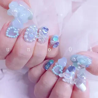 ネイル 梅田🦄中崎町🩵 u n o 0 1のネイルデザイン