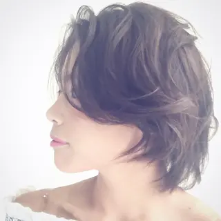 ショート カラー パーマ nishimura makotoのヘアスタイル