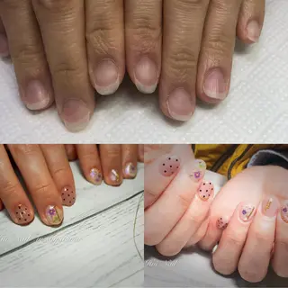 ショート めぐみのネイルサロン スタッフ練習のネイルデザイン