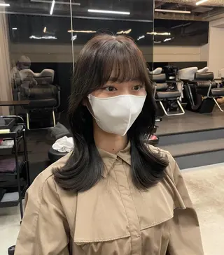 ミディアム 伊藤 莉奈　韓国ヘアのヘアスタイル